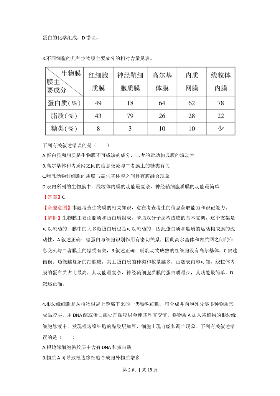 2023年高考生物真题（海南）（解析卷）_第2页