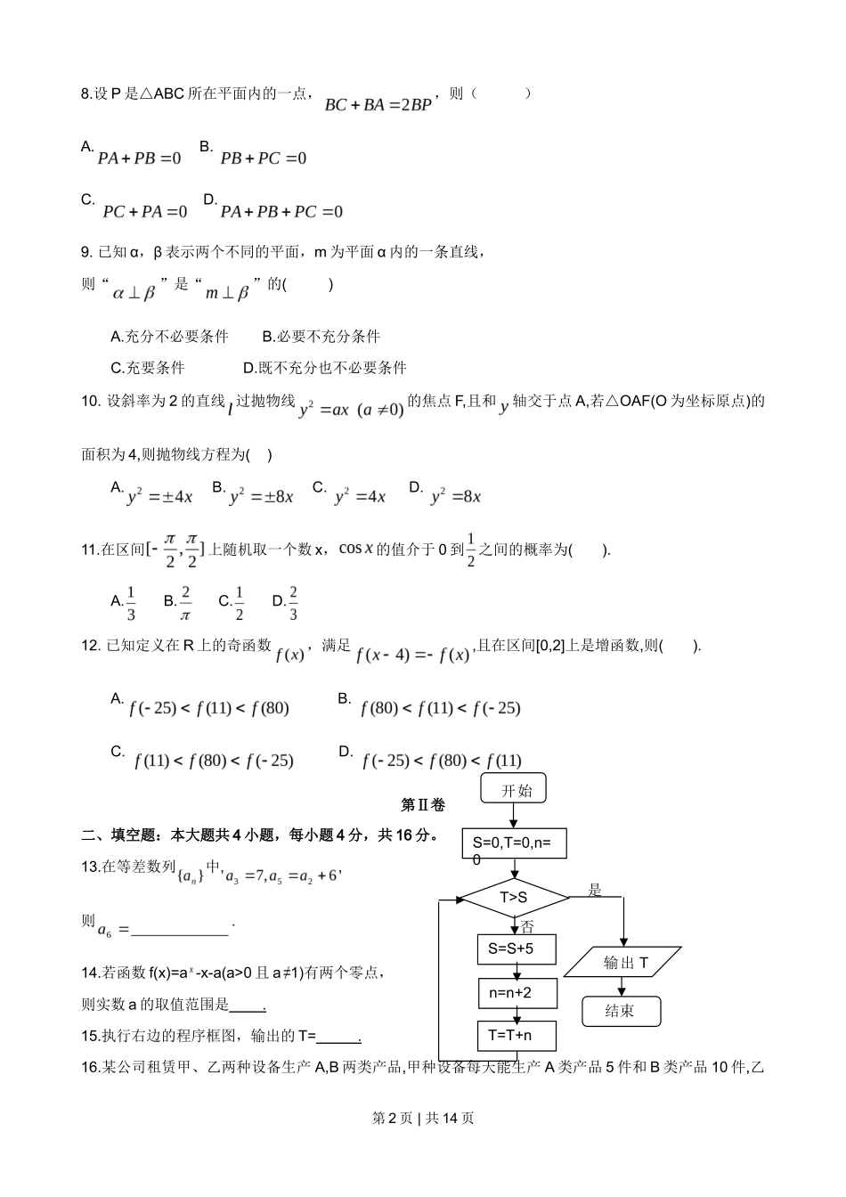 2009年高考数学试卷（文）（山东）（解析卷）_第2页