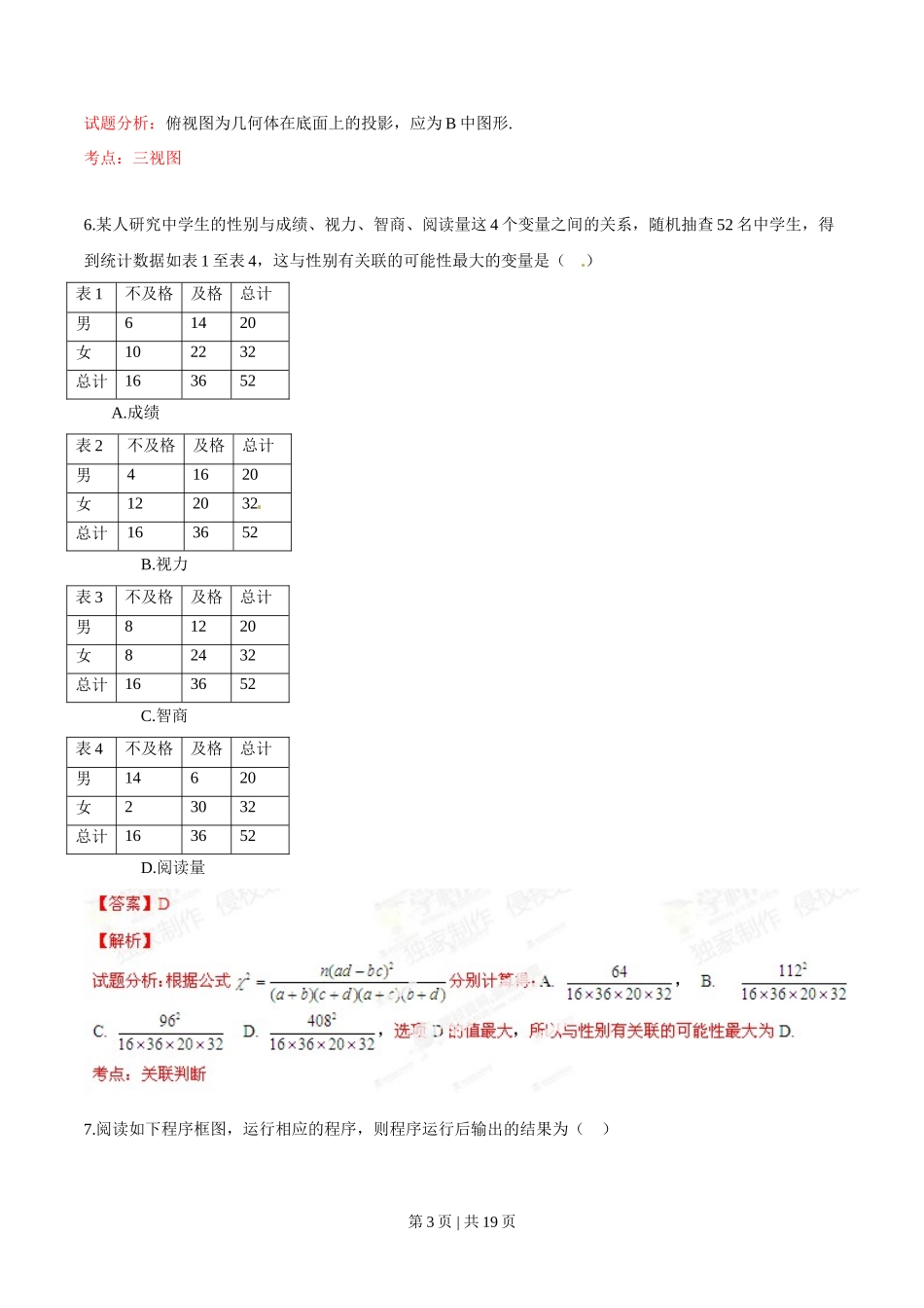 2014年高考数学试卷(理)(江西)(解析卷)_第3页