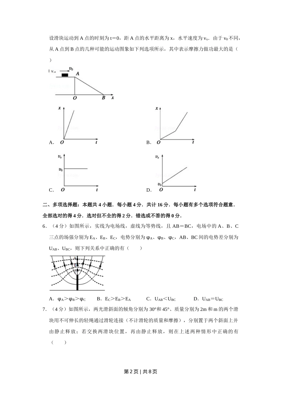2008年高考物理试卷(江苏)(空白卷)_第2页