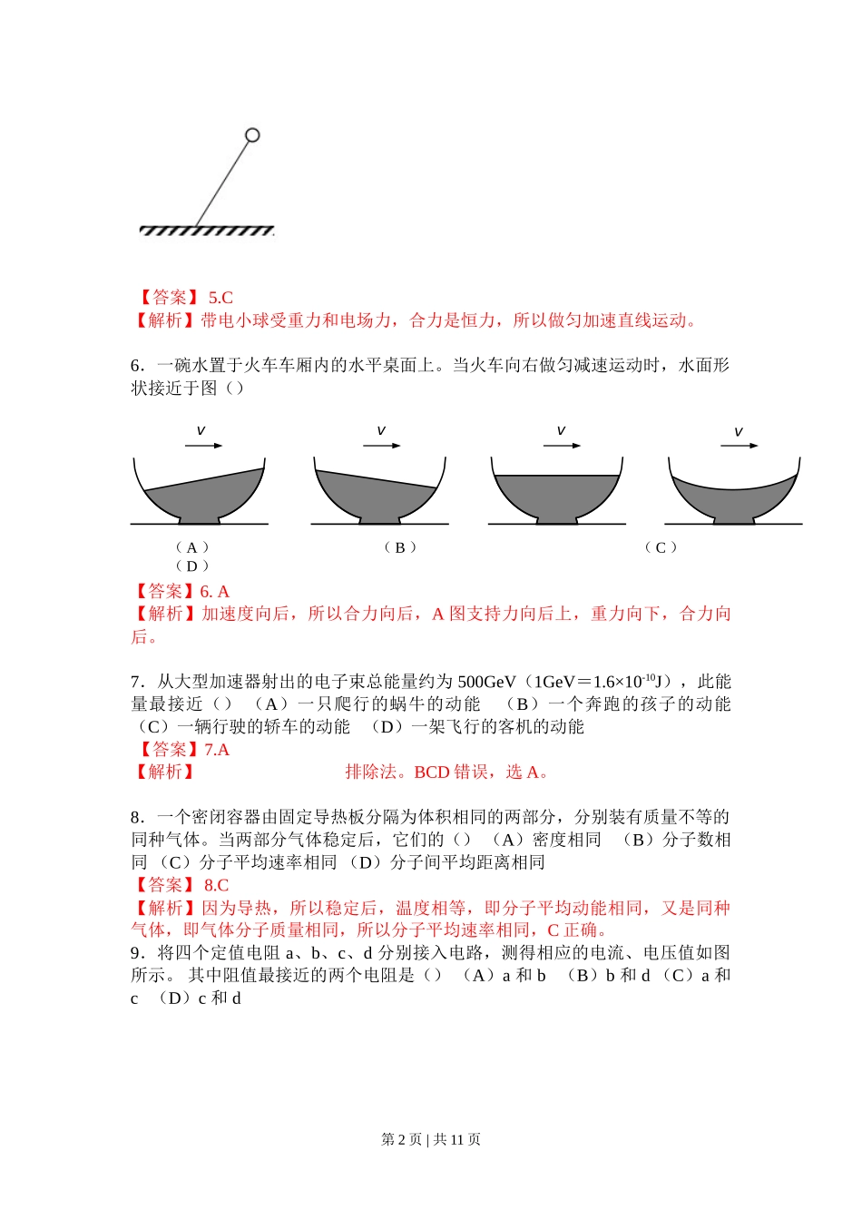 2017年高考物理试卷(上海)(解析卷)_第2页