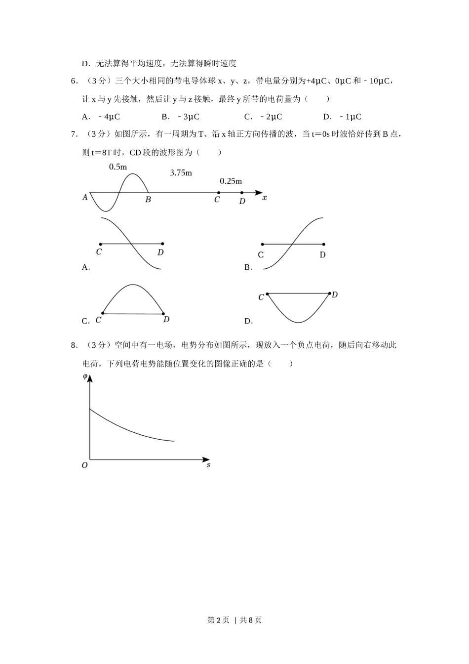 2023年高考物理试卷（上海）（空白卷）_第2页