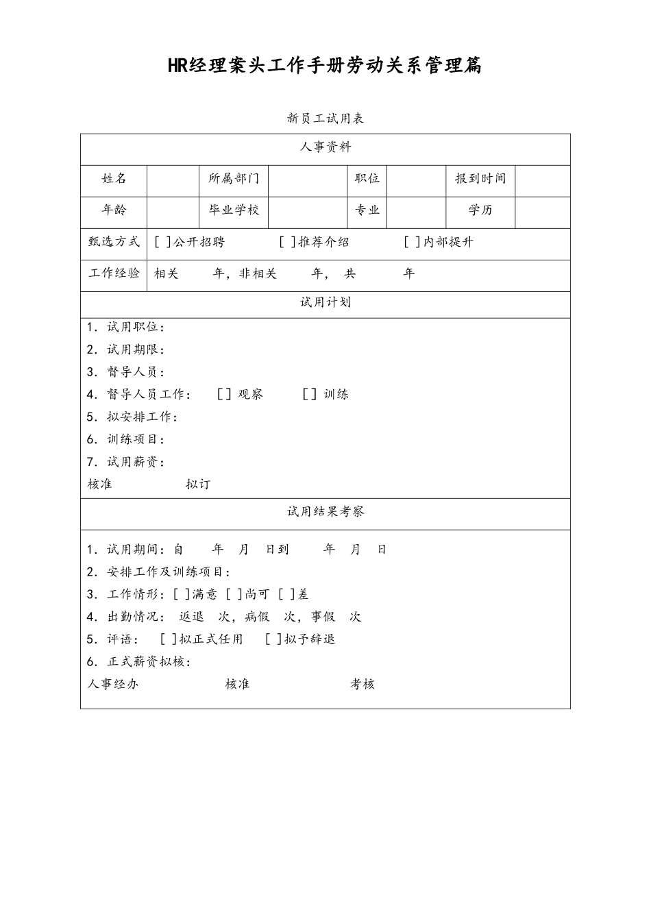 HR经理案头工作手册“劳动关系管理篇”_第1页