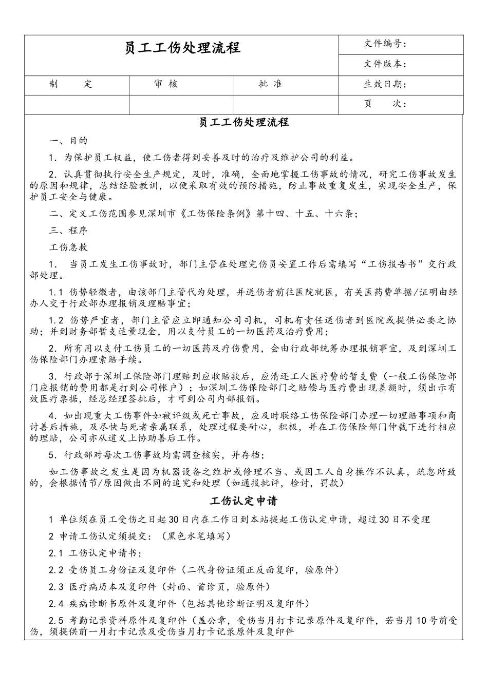 XX集团_工伤处理流程_第1页