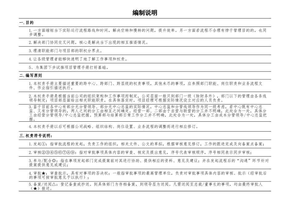 【行政体系】权责体系及工作流程表_第1页