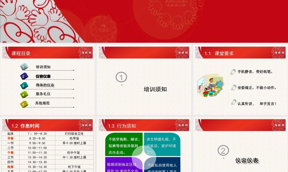 海底捞新员工培训——员工行为规范