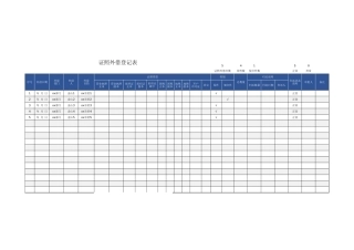 【资质管理】证照外借登记表