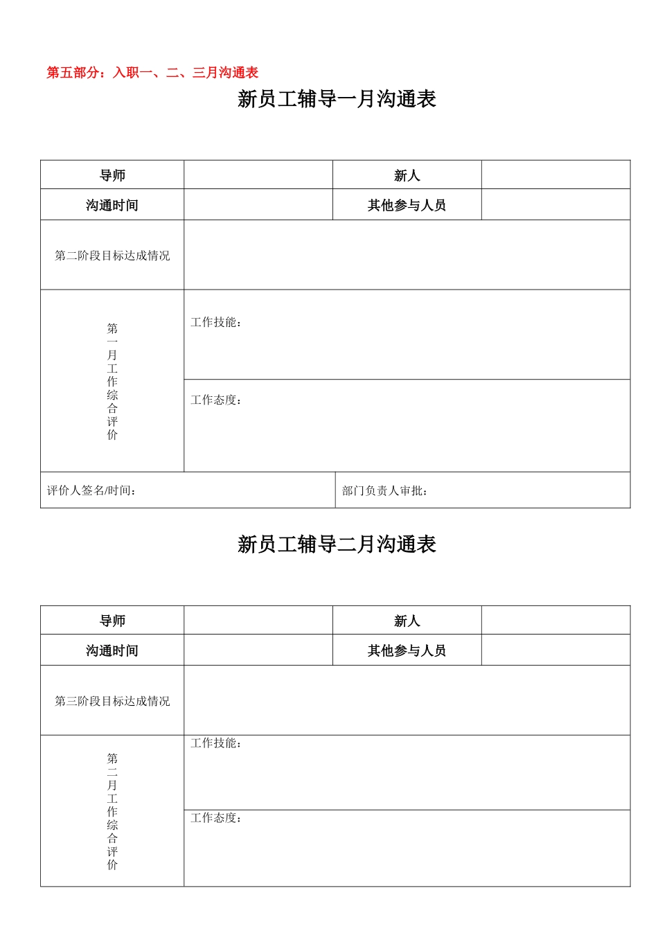 【入职地图】新员工入职辅导计划表--行政人事CLUB_第3页