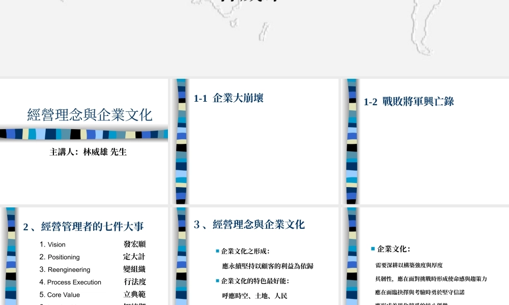 经营理念与企业文化