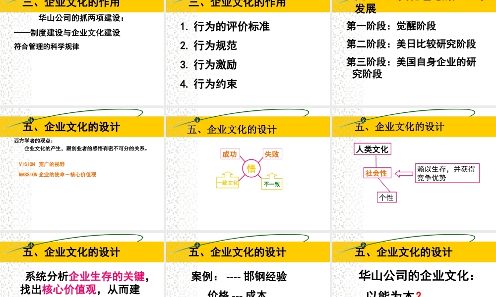 企业文化的理论与实践