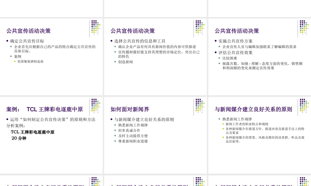 策划与实施公共宣传活动
