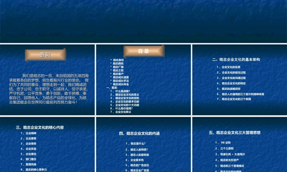 皓志集团《企业文化手册》