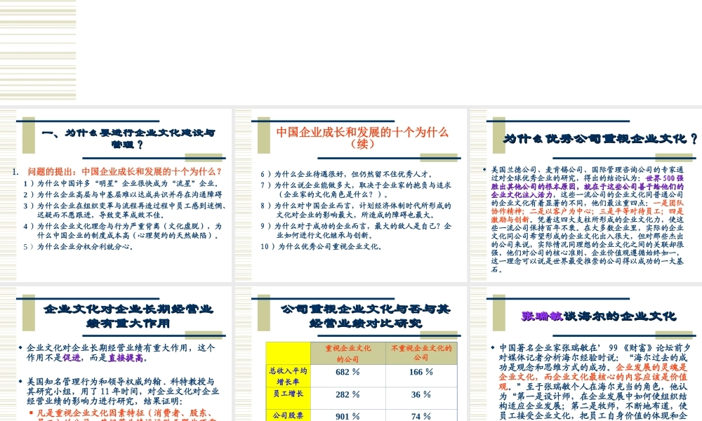 企业文化的建设与管理