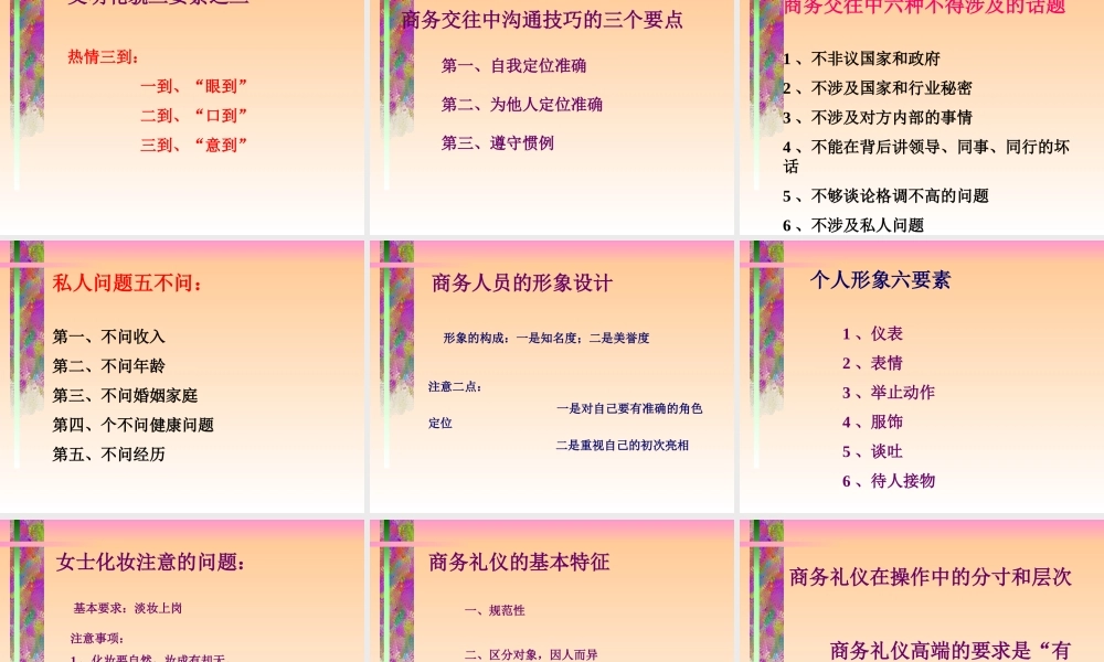 商务礼仪与公共关系