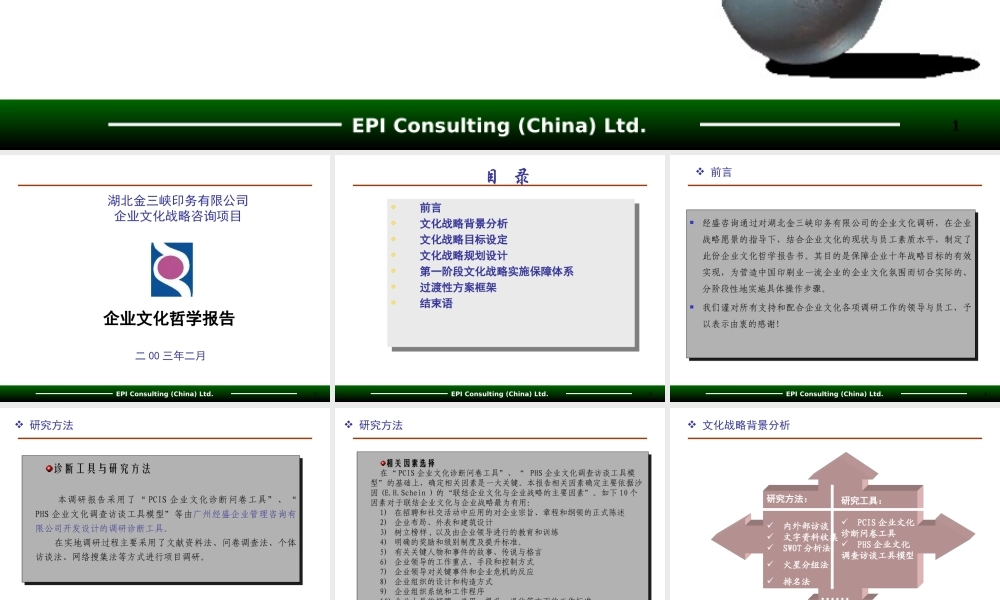 企业文化哲学报告