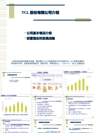 【案例分析】TCL战略及企业文化-44页