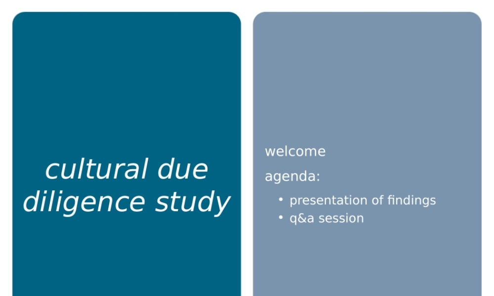 惠普-文化尽职调查研究-29页 英文版本