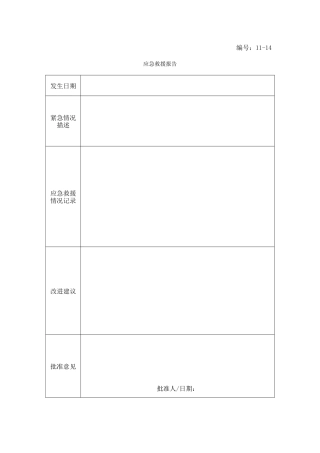 --应急救援报告