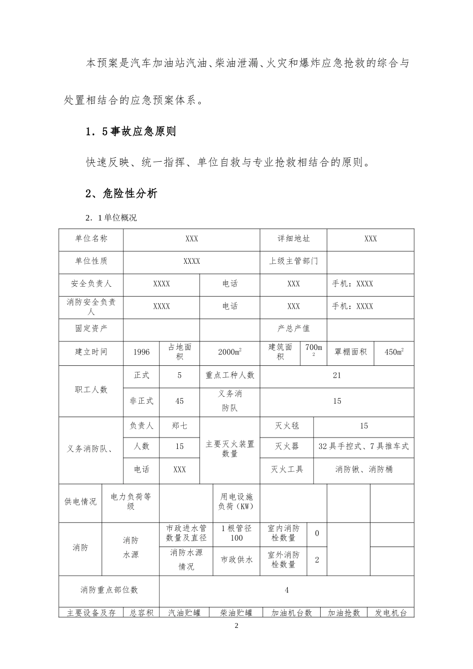 加油站安全生产事故应急预案_第2页