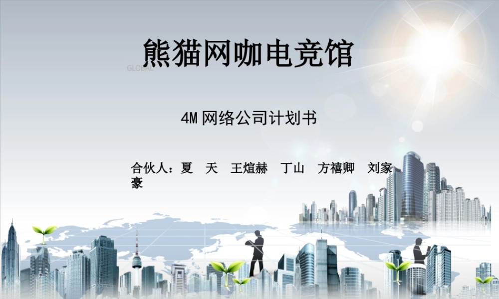 熊猫网咖电竞馆-创业计划书