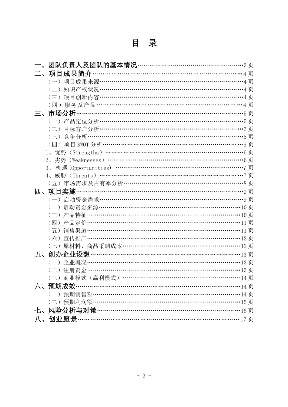 大学生创新创意创业大赛项目计划书_第3页