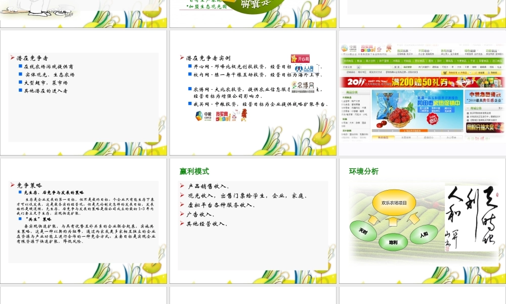 快乐农场-可行性分析