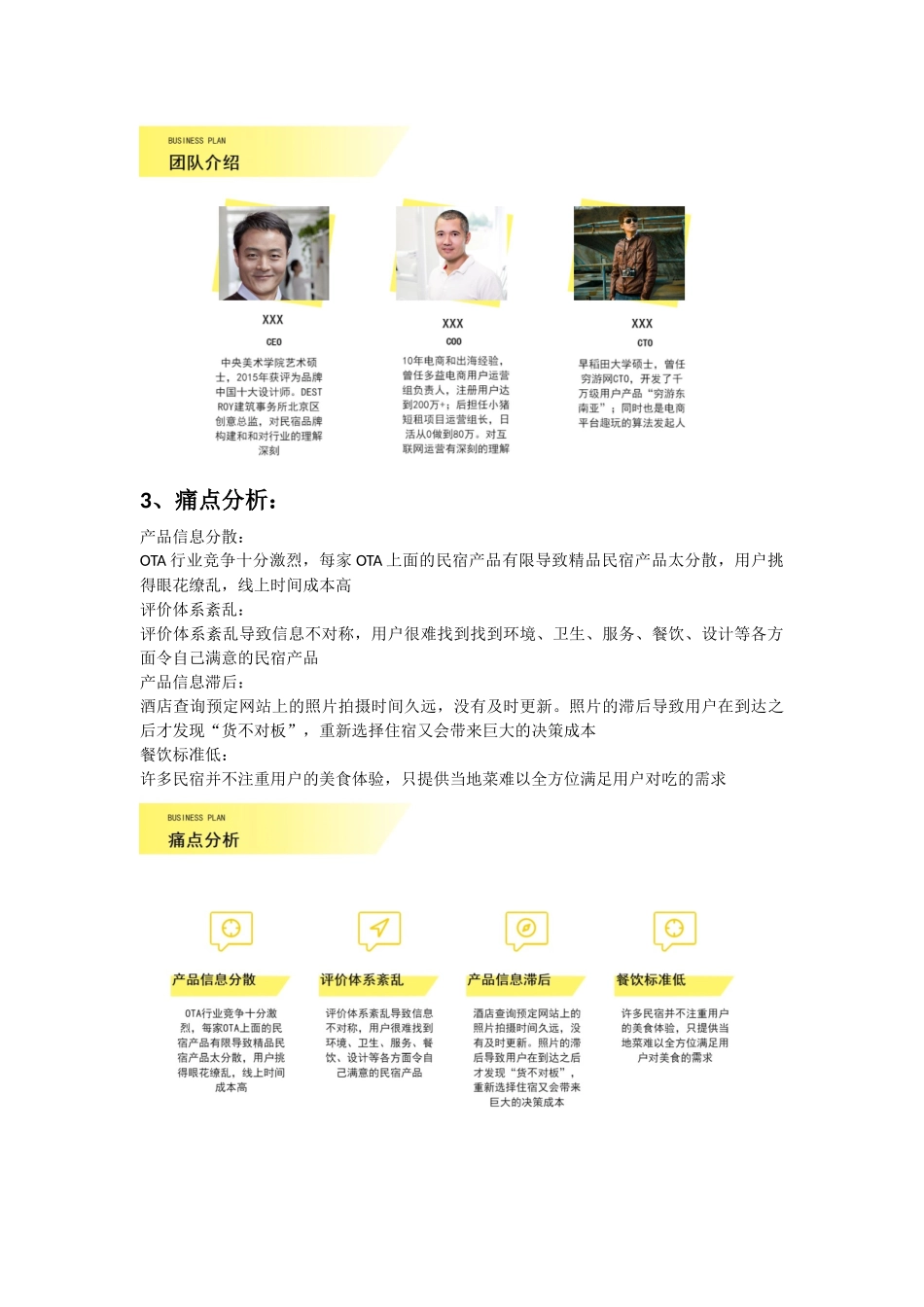 民宿客栈预订app商业计划书范文_第3页