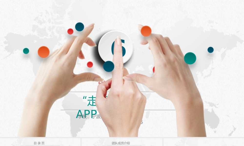 走我校园APP--创业计划书PPT