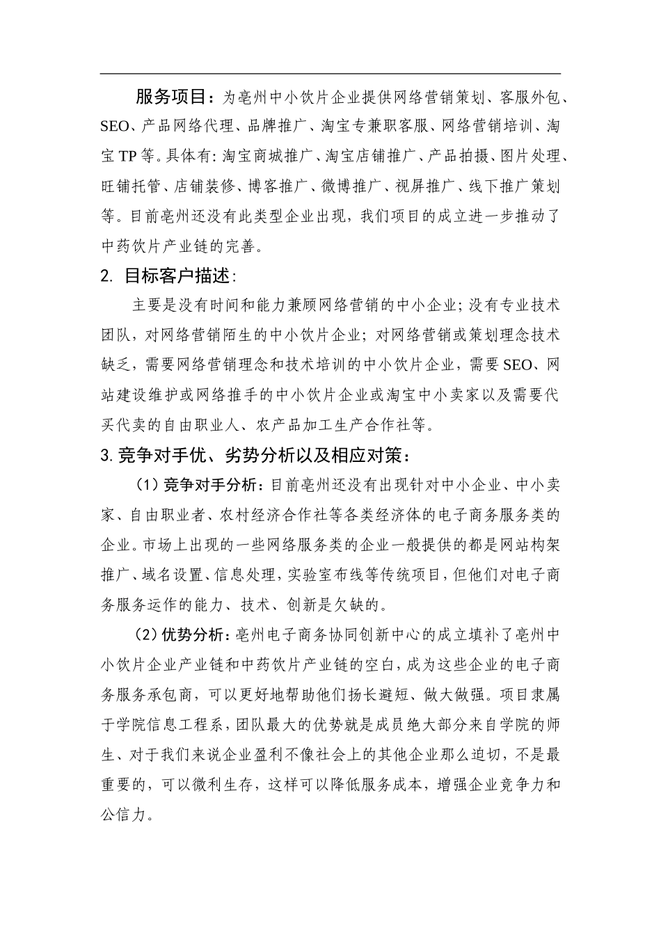 亳州市电子商务协调创新中心计划书_第3页