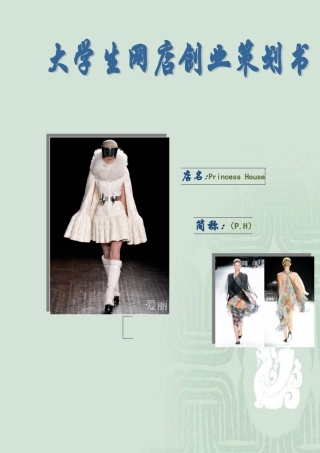 大学生淘宝网店创业策划书