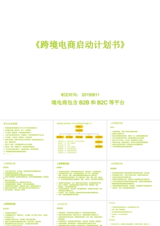 跨境电商启动计划书