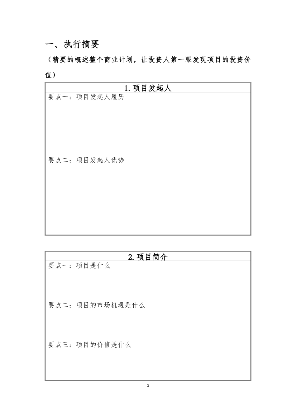 商业计划书模板(电商类)_第3页