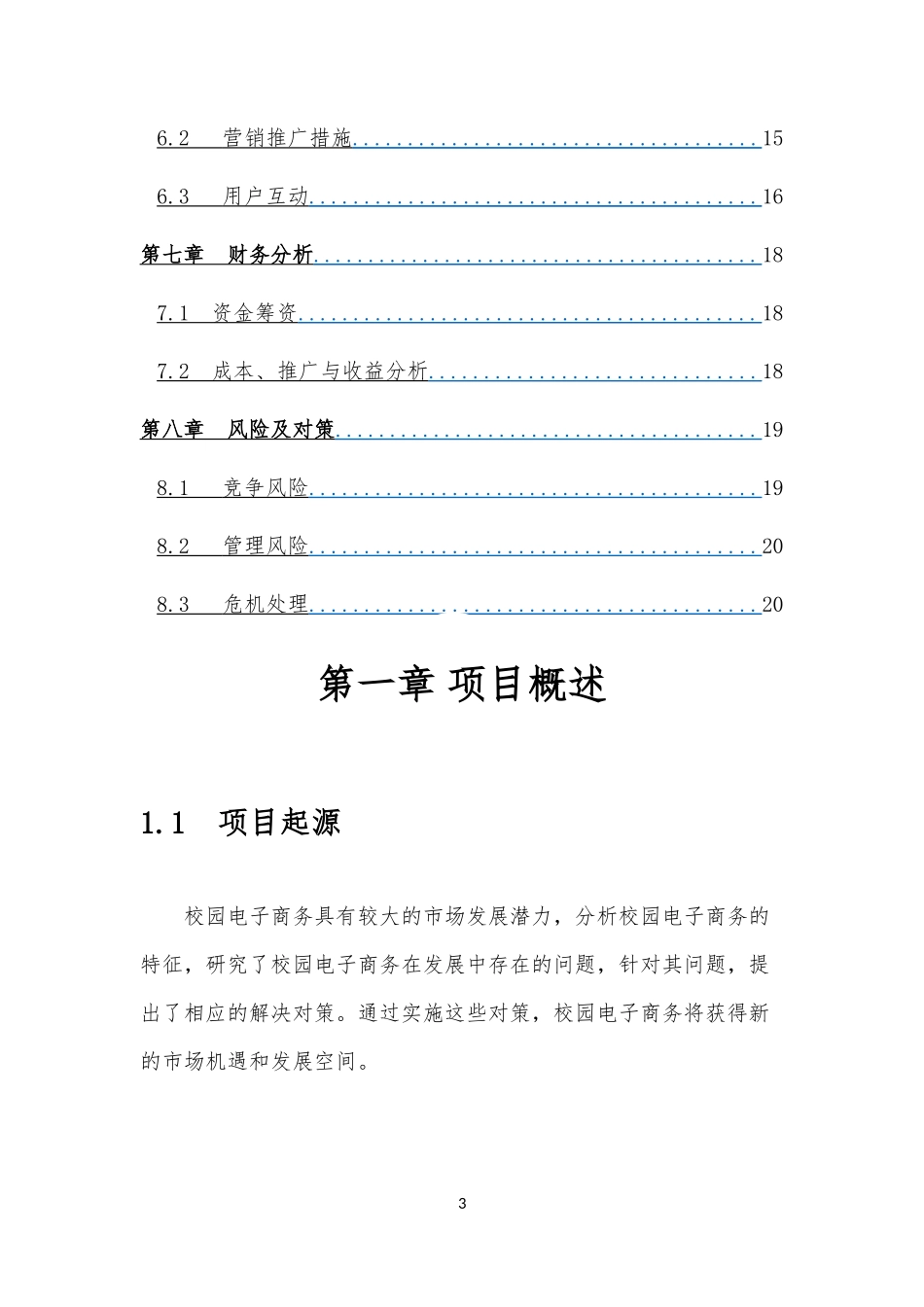 大学生创新创业互联网 项目策划书_第3页