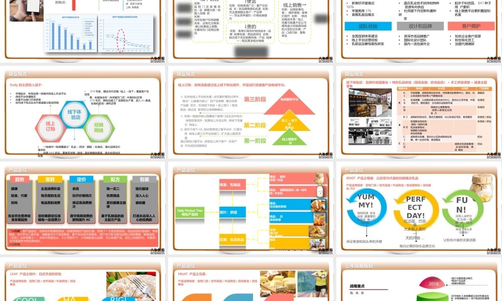 互联网绿色食品新零售商业计划书模板