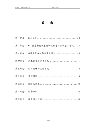 绿又美商业计划书