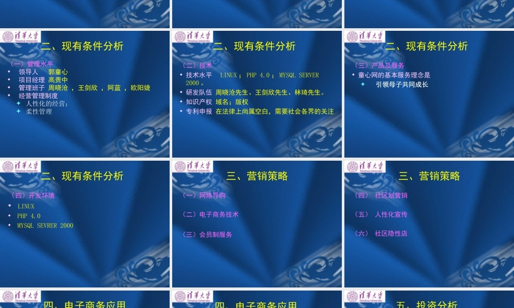 童心网创业计划书