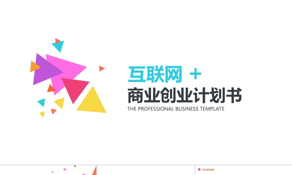 未来阳光互联网 商业创业计划书模板