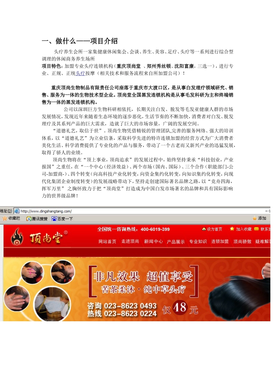 头疗项目商业计划书概要_第2页