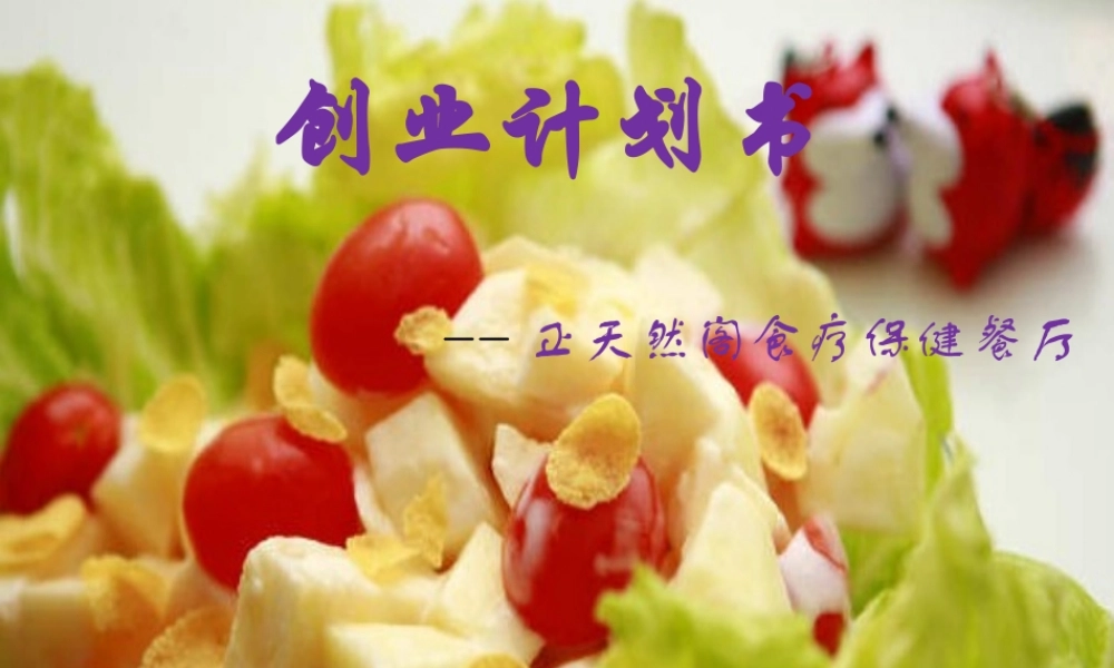 正天然阁食疗保健餐厅创业计划书