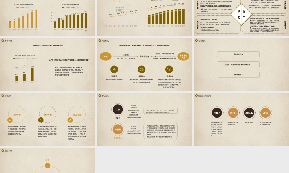 中医养生保健理疗馆商业计划书模板范文PPT