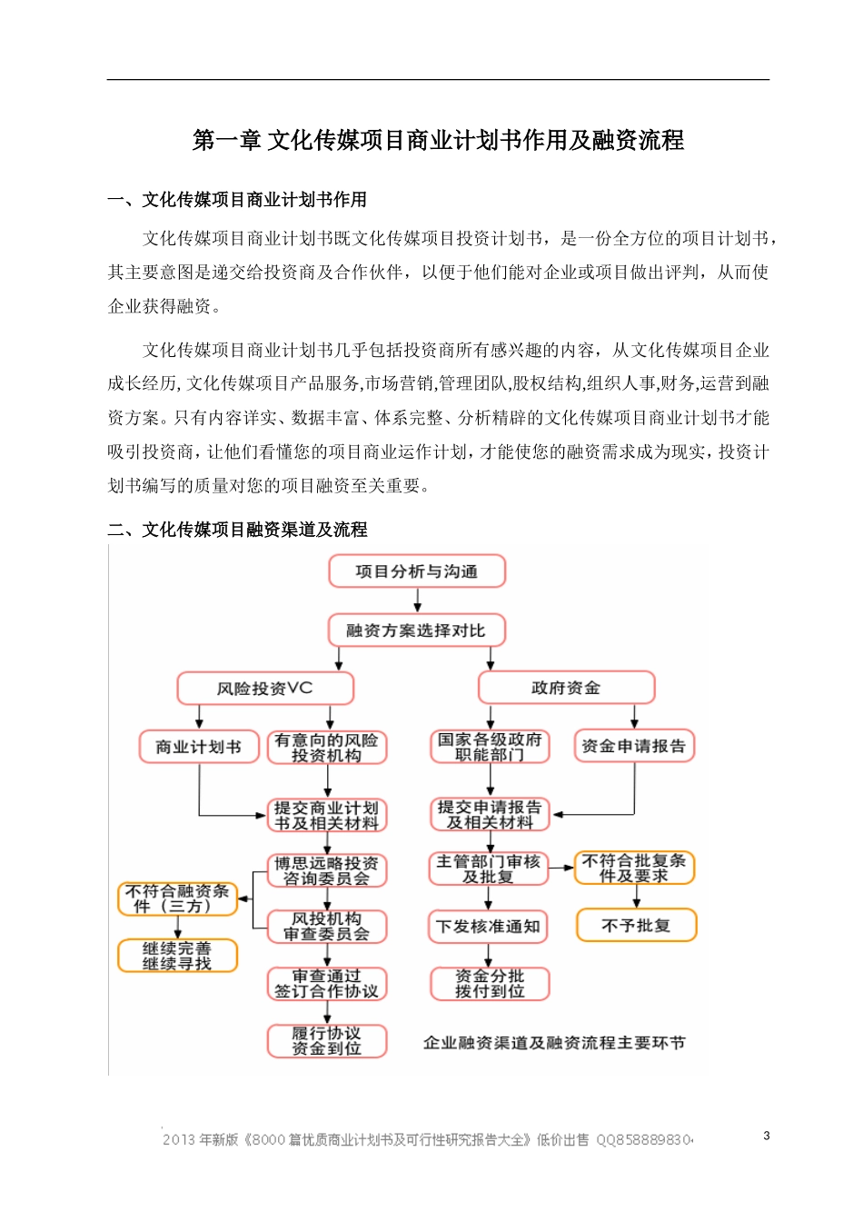文化传媒项目商业计划书（模板）_第3页