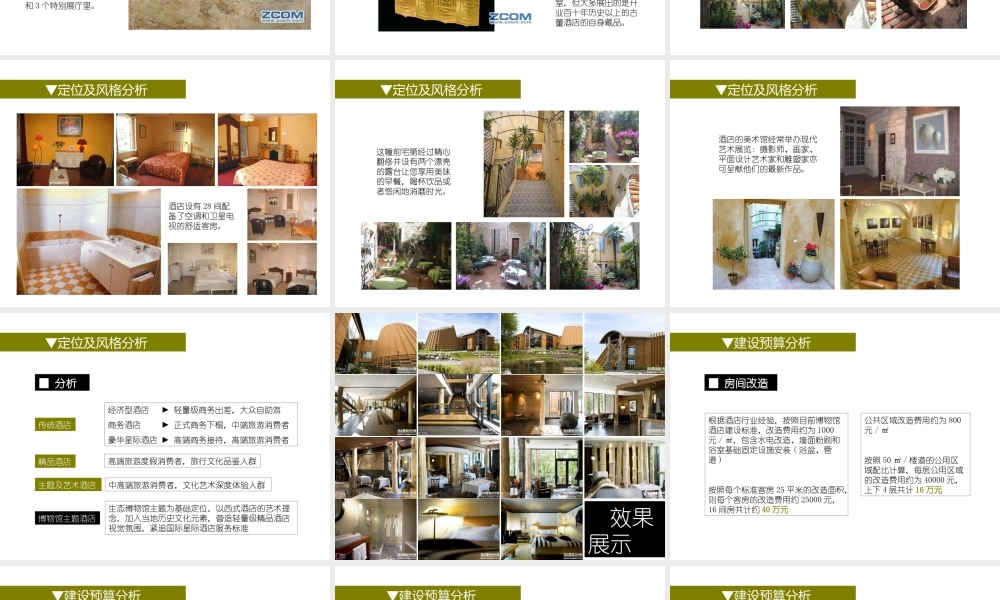 博物馆酒店计划书