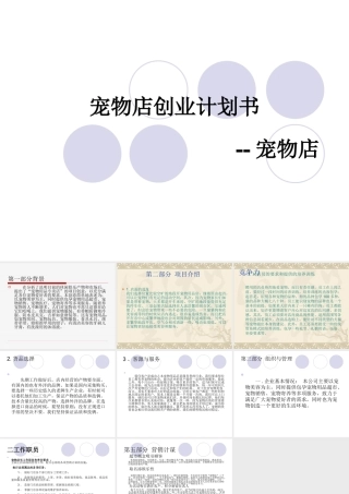 宠物创业计划书-演示文稿