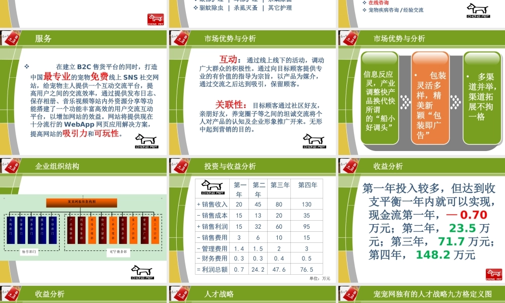创业计划书宠物网站文化传播