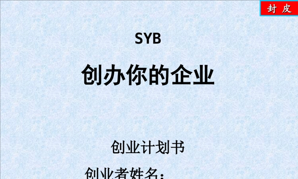 SYB-养鱼计划书