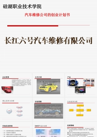 汽车维修公司创业计划书