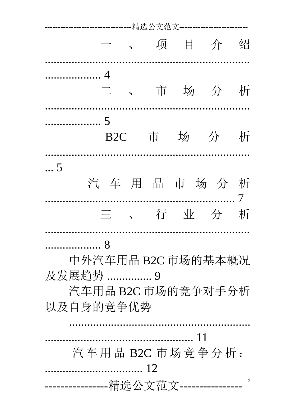 汽车用品商业计划书_第2页