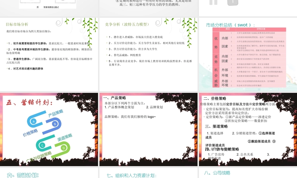 家教公司创业计划书