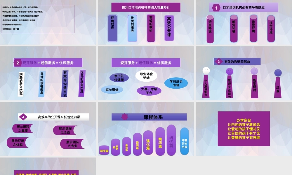 口才培训机构策划方案