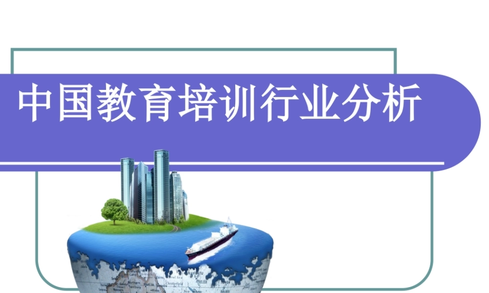 中国教育培训行业分析